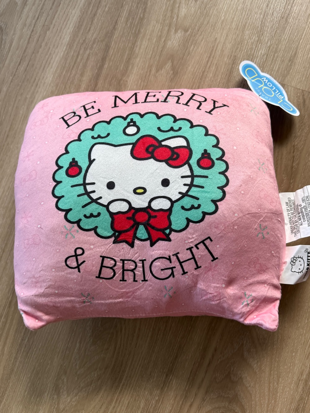 Hello Kitty Christmas Wreath Pillow